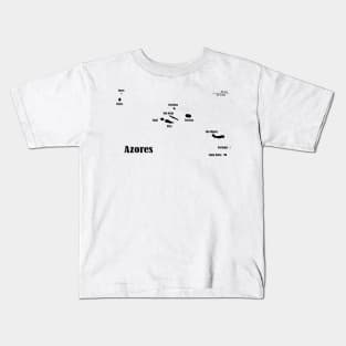 Azores, black Kids T-Shirt